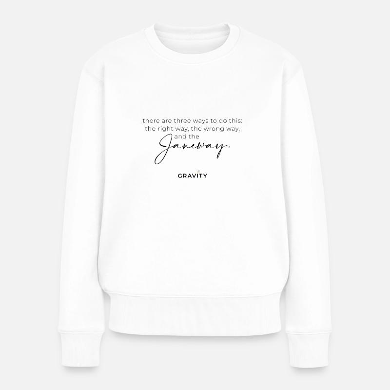 The Janeway - Frauen Premium Bio Pullover - Weiß
