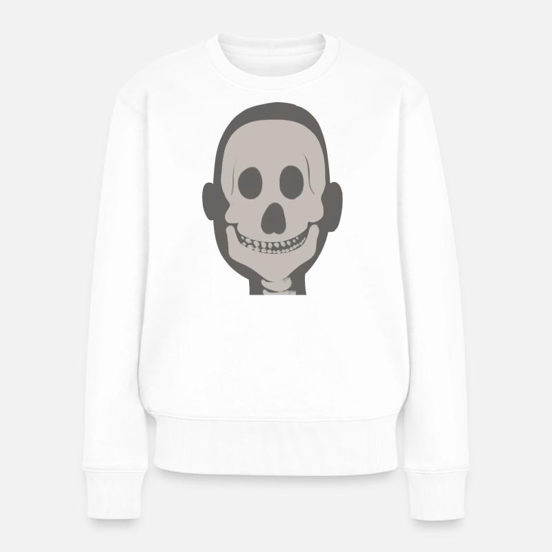 Freundliches Gesicht im Röntgenblick - Frauen Premium Bio Pullover - Weiß