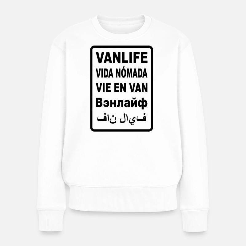 Vanlife International - Frauen Premium Bio Pullover - Weiß