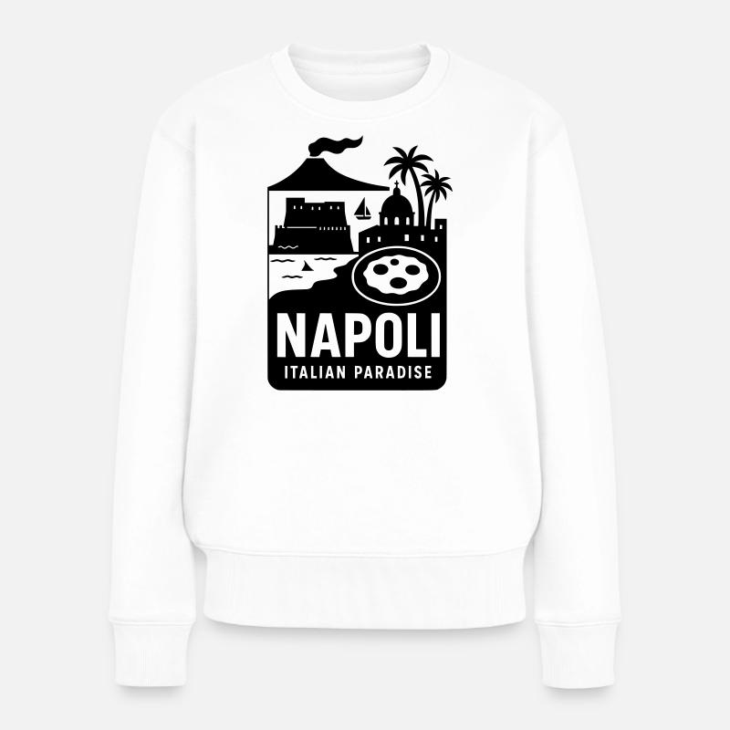 neapel napoli - Frauen Premium Bio Pullover - Weiß