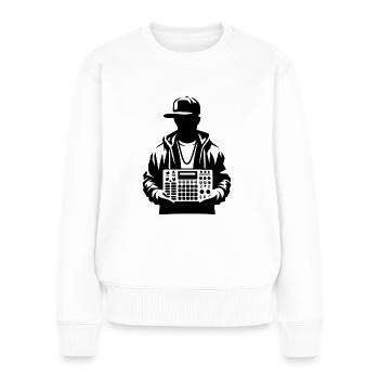 Beatmaker Holding Sampler - Pull Premium bio Femme - blanc - Devant - Julia (174cm)