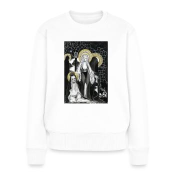 Neue Maria Königin der Welt der Toten - Frauen Premium Bio Pullover - Weiß - Vorne - Julia (174cm)