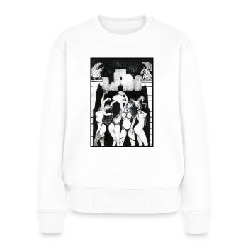 Sabbat, Teufelshexen-Rallye - Frauen Premium Bio Pullover - Weiß - Vorne - Julia (174cm)