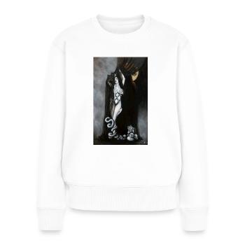 Dunkle Liebhaber - Frauen Premium Bio Pullover - Weiß - Vorne - Julia (174cm)