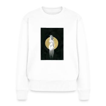 Dunkle Medusa - Frauen Premium Bio Pullover - Weiß - Vorne - Julia (174cm)