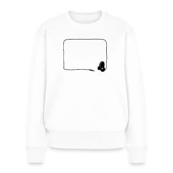 HÖRGERÄT Headphones Auriculares Headset!! - Frauen Premium Bio Pullover - Weiß - Vorne - Julia (174cm)