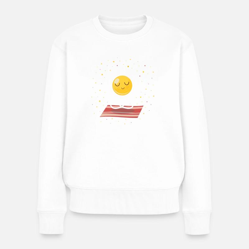 Ei (Meditation) - Frauen Premium Bio Pullover - Weiß