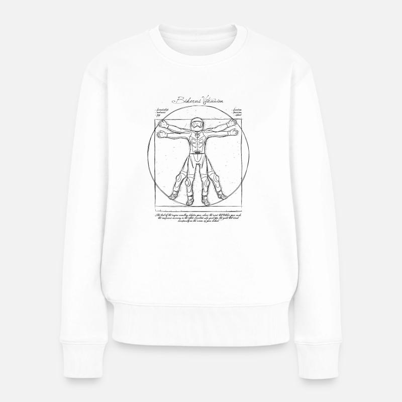 Bikerus vitruvian - Pull Premium bio Femme - blanc