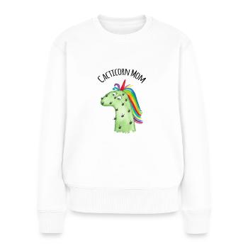 Cacticorn Mom - Pull Premium bio Femme - blanc - Devant - Julia (174cm)