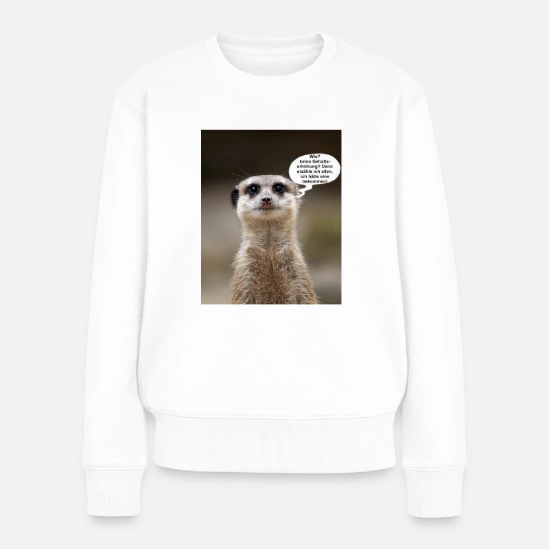 Erdmännchen - Frauen Premium Bio Pullover - Weiß
