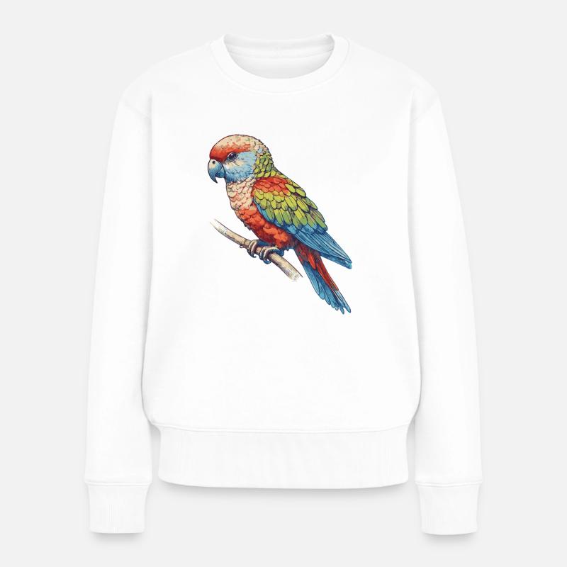 Papagai - Frauen Premium Bio Pullover - Weiß