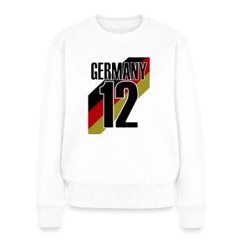 Allemagne wm em fussball - Pull Premium bio Femme - blanc - Devant - Julia (174cm)