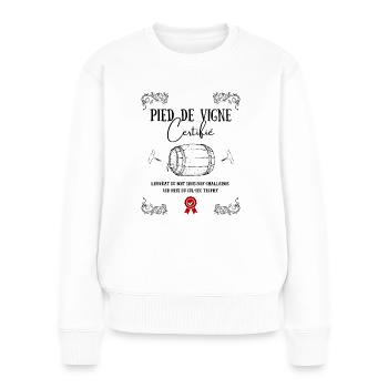 Pied de Vigne - Pull Premium bio Femme - blanc - Devant - Julia (174cm)