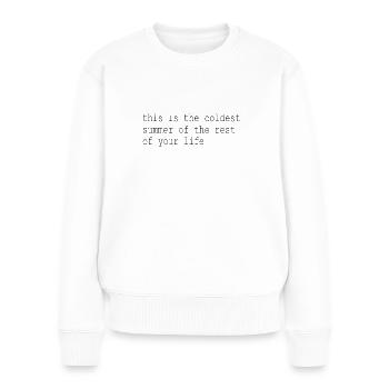 l’été le plus froid du reste de votre vie - Pull Premium bio Femme - blanc - Devant - Julia (174cm)