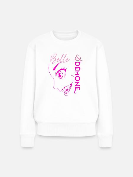 Belle et demone (Pink style) - Pull Premium bio Femme - blanc