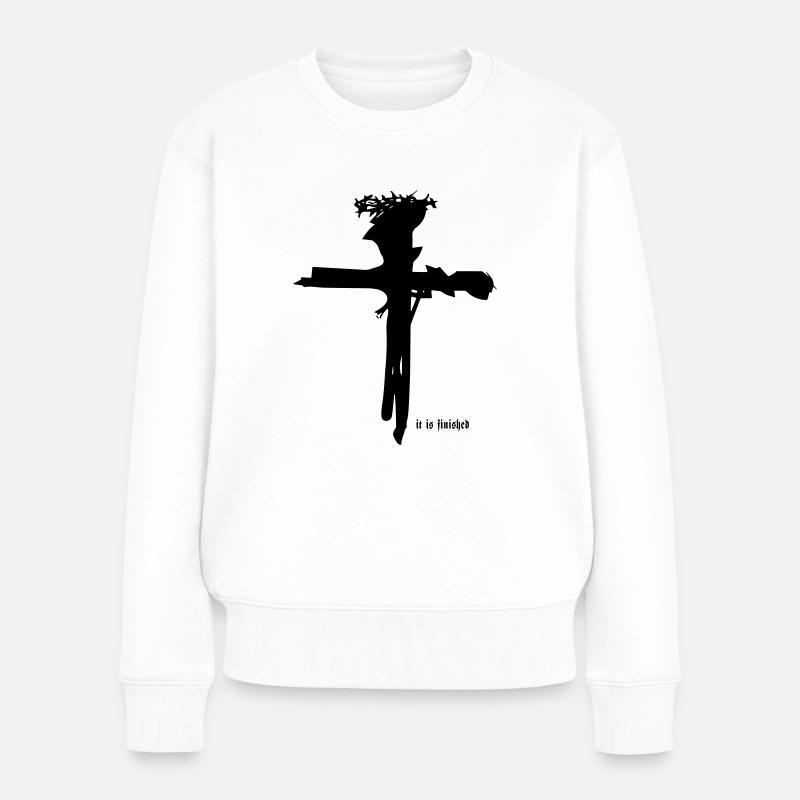 Croix de Jésus - Pull Premium bio Femme - blanc