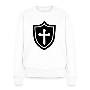 shield - Women's Premium Organic Jumper - white - Front - Julia (174cm)