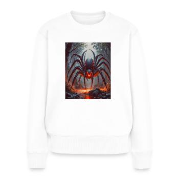 Tsuchigumo Araignée géante monstrueuse avec un rouge brillant - Pull Premium bio Femme - blanc - Devant - Julia (174cm)