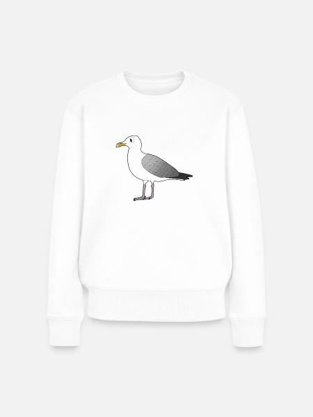 MÖWE - Frauen Premium Bio Pullover - Weiß