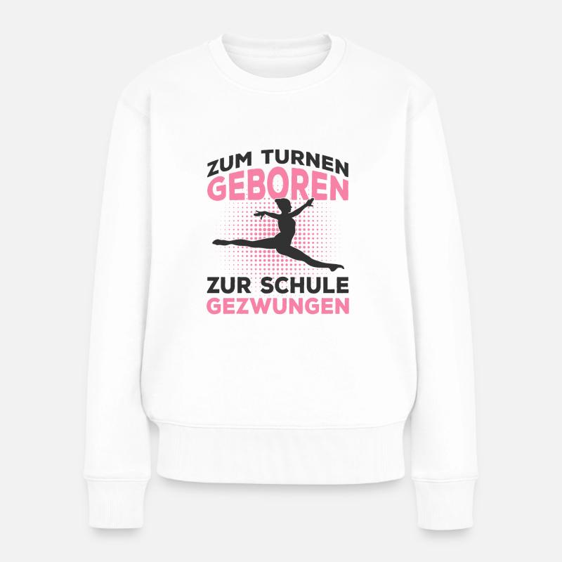 Turnen - Frauen Premium Bio Pullover - Weiß