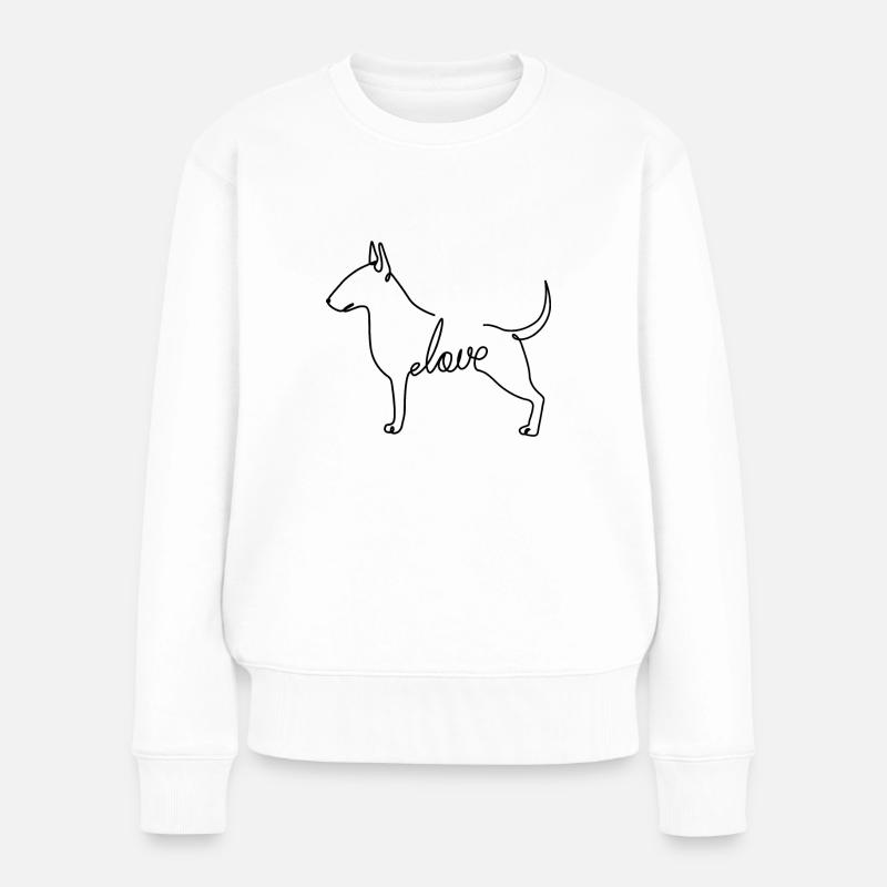 Bullterrier - Frauen Premium Bio Pullover - Weiß