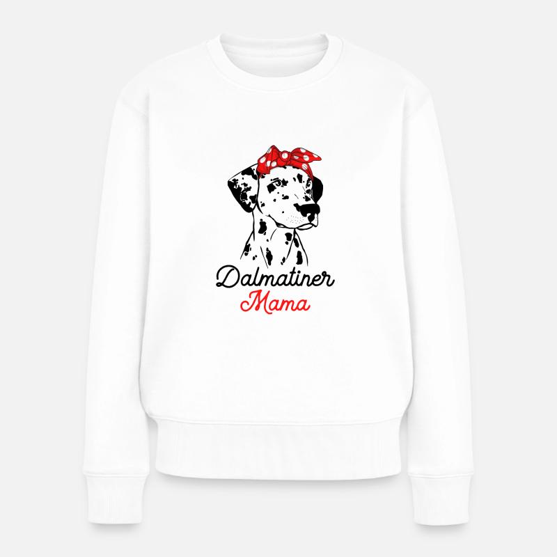 Dalmatiner - Frauen Premium Bio Pullover - Weiß