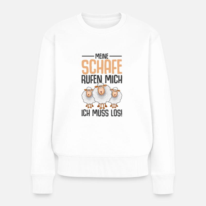 Schaf - Frauen Premium Bio Pullover - Weiß