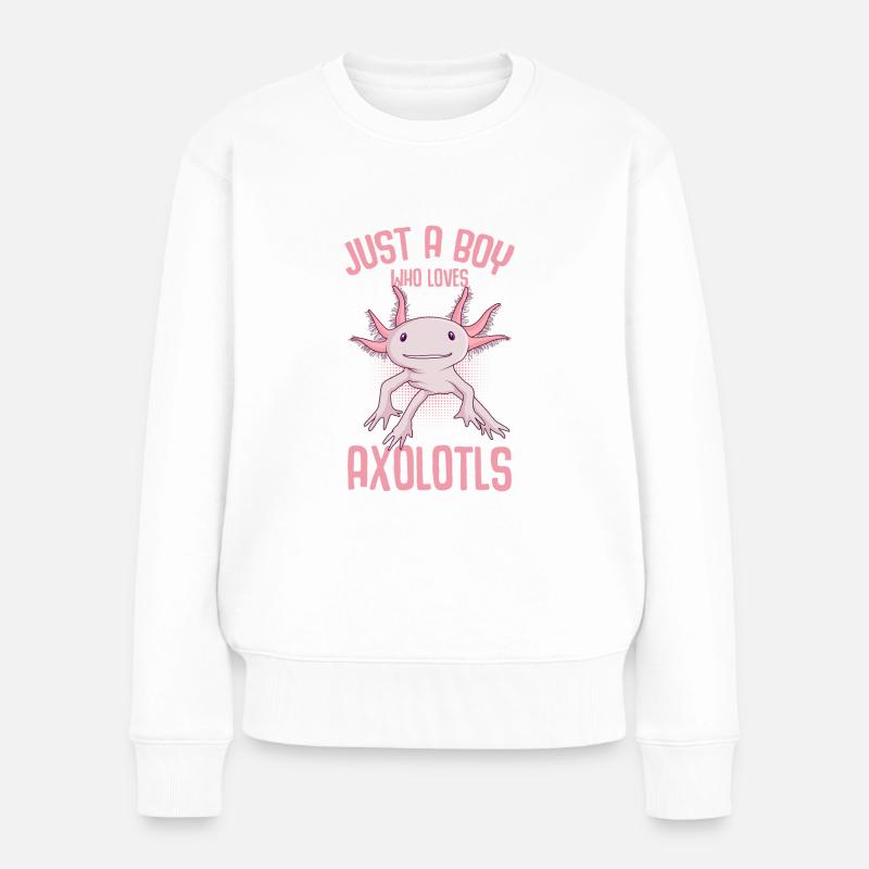 Axolotl - Frauen Premium Bio Pullover - Weiß
