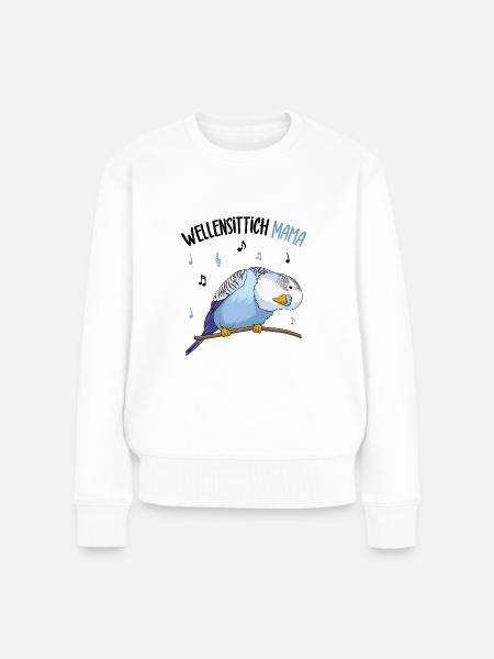 Wellensittich - Frauen Premium Bio Pullover - Weiß
