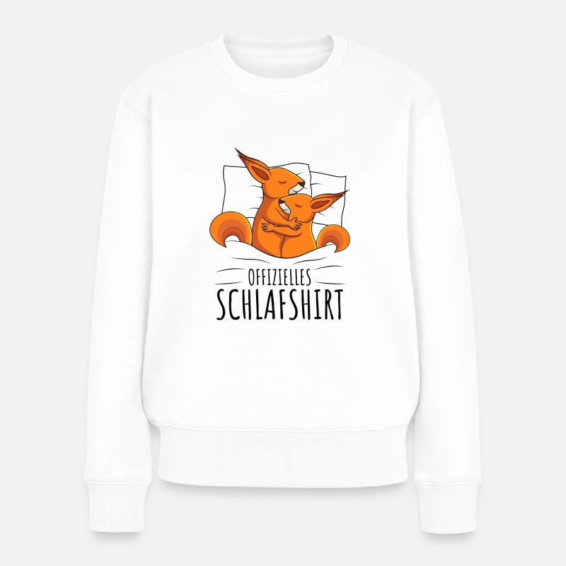 Eichhörnchen - Frauen Premium Bio Pullover - Weiß