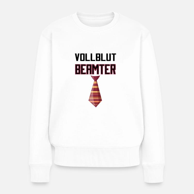Vollblut Beamter - Frauen Premium Bio Pullover - Weiß