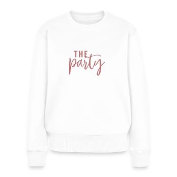JGA, THE Party, Crew, Mädels - Frauen Premium Bio Pullover - Weiß - Vorne - Julia (174cm)