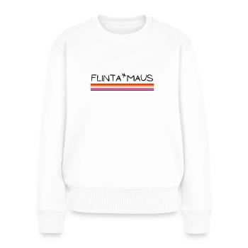 Flinta*Maus Logo lesbian flag - Frauen Premium Bio Pullover - Weiß - Vorne - Julia (174cm)