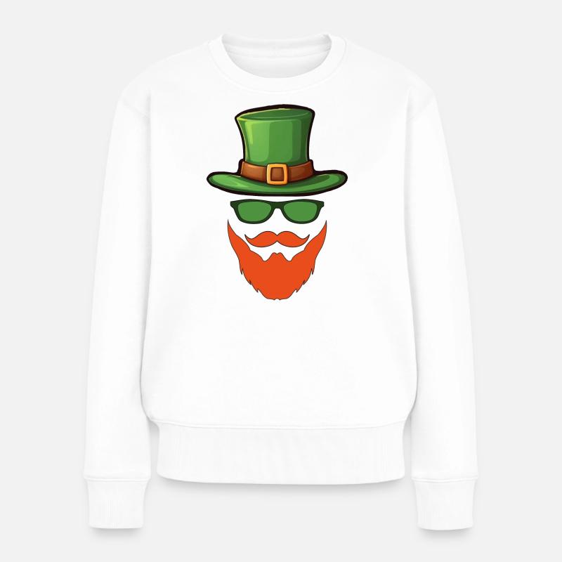 Fête de la Saint-Patrick - Pull Premium bio Femme - blanc