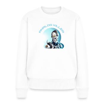 Skeletal Head - ANALOG KILLER - Women's Premium Organic Jumper - white - Front - Julia (174cm)
