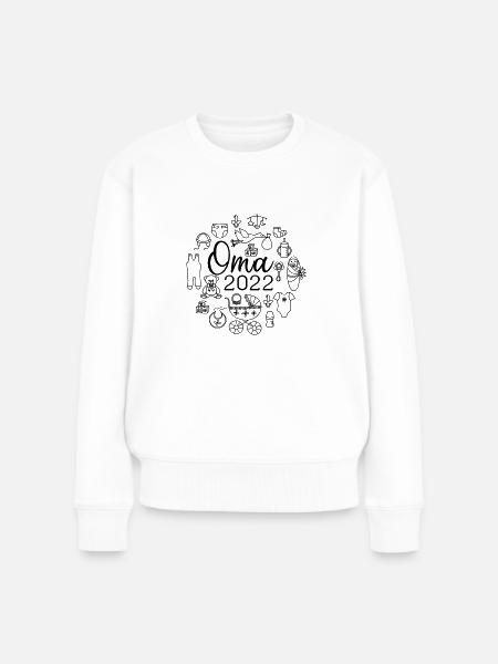 Oma 2022 - Frauen Premium Bio Pullover - Weiß