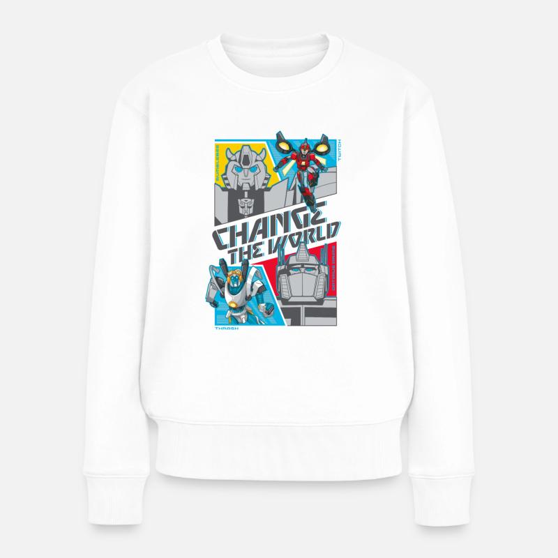 Transformers Earth Spark Terraner Spruch - Frauen Premium Bio Pullover - Weiß