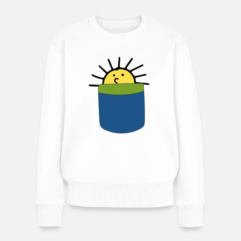 Sonne - Frauen Premium Bio Pullover - Weiß