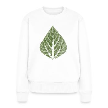 Leaf Bean - Women's Premium Organic Jumper - white - Front - Julia (174cm)