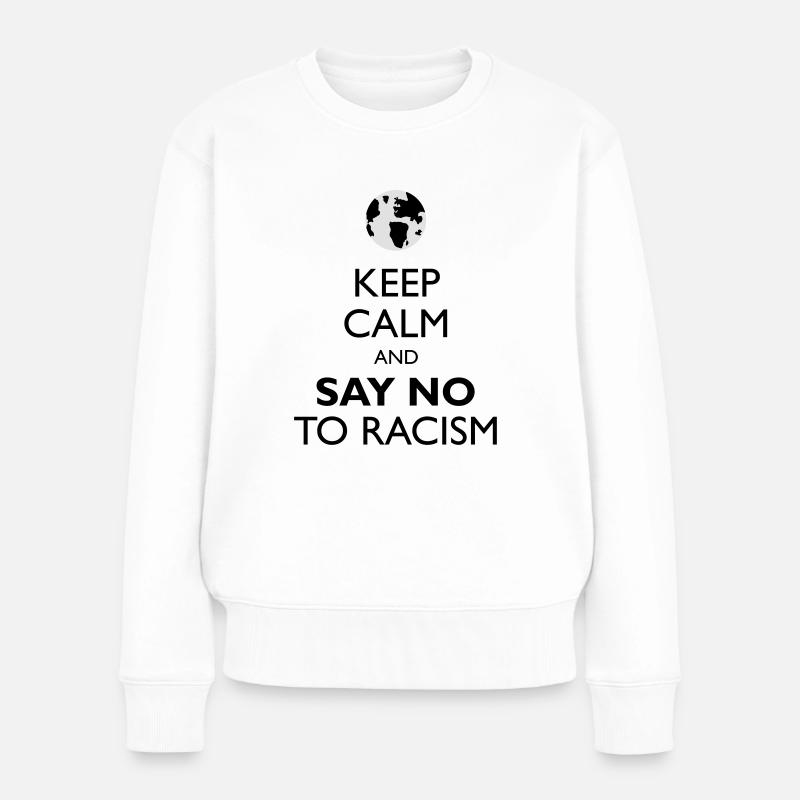 Anti-Rassismus-Einheit: Stehen Sie gegen Rassismus - Frauen Premium Bio Pullover - Weiß