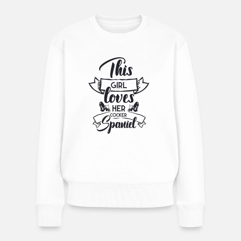 Épagneul cocker - Pull Premium bio Femme - blanc