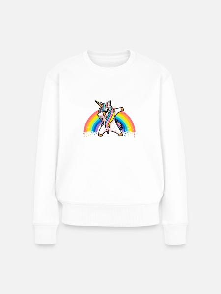 Pflegefachfrau - Echtes Einhorn clever getarnt - Frauen Premium Bio Pullover - Weiß