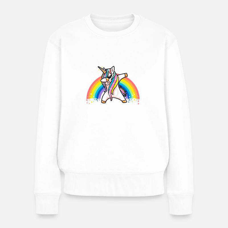 Pflegefachfrau - Echtes Einhorn clever getarnt - Frauen Premium Bio Pullover - Weiß