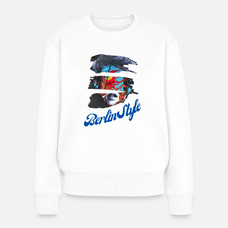 Berlin Style - Frauen Premium Bio Pullover - Weiß