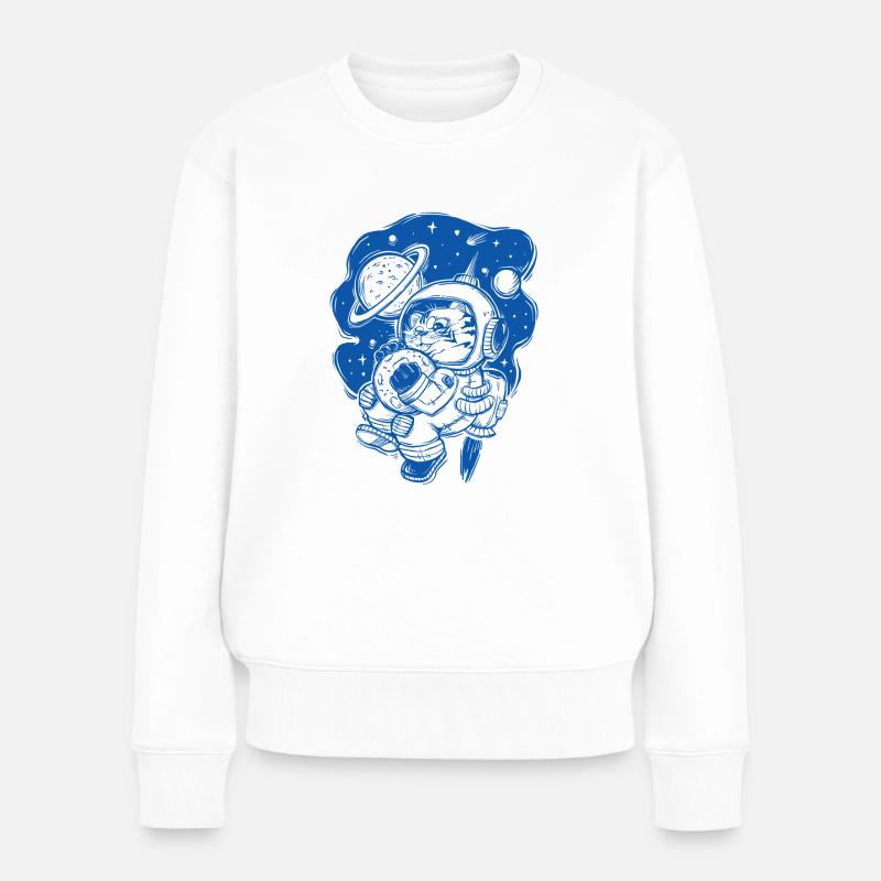 Astro tiger - Frauen Premium Bio Pullover - Weiß