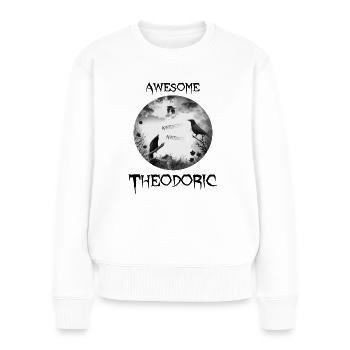 Theodoric Theo Geburtstag - Frauen Premium Bio Pullover - Weiß - Vorne - Julia (174cm)