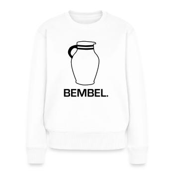 Bembel Design #Frankfurt am Meer #069 #FFM - Frauen Premium Bio Pullover - Weiß - Vorne - Julia (174cm)