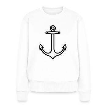 Anker - Frauen Premium Bio Pullover - Weiß - Vorne - Julia (174cm)