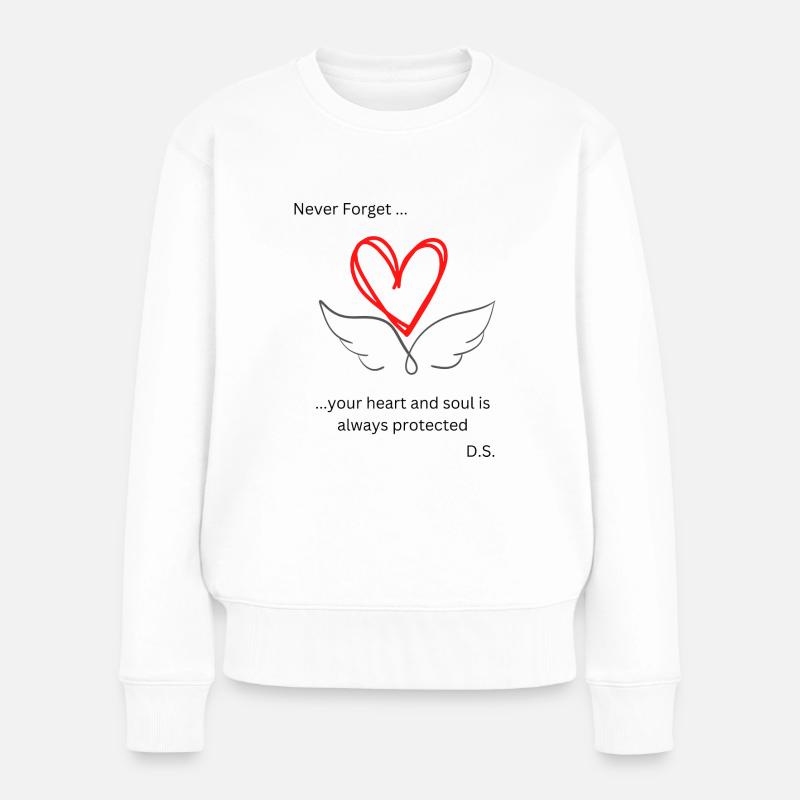 Never forget... - Frauen Premium Bio Pullover - Weiß