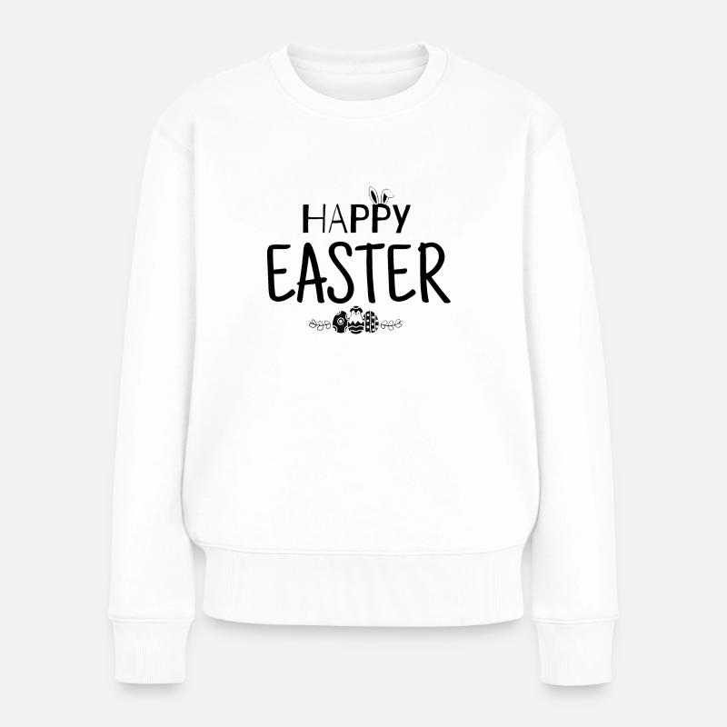 Happy Easter - Women's Premium Organic Jumper - white